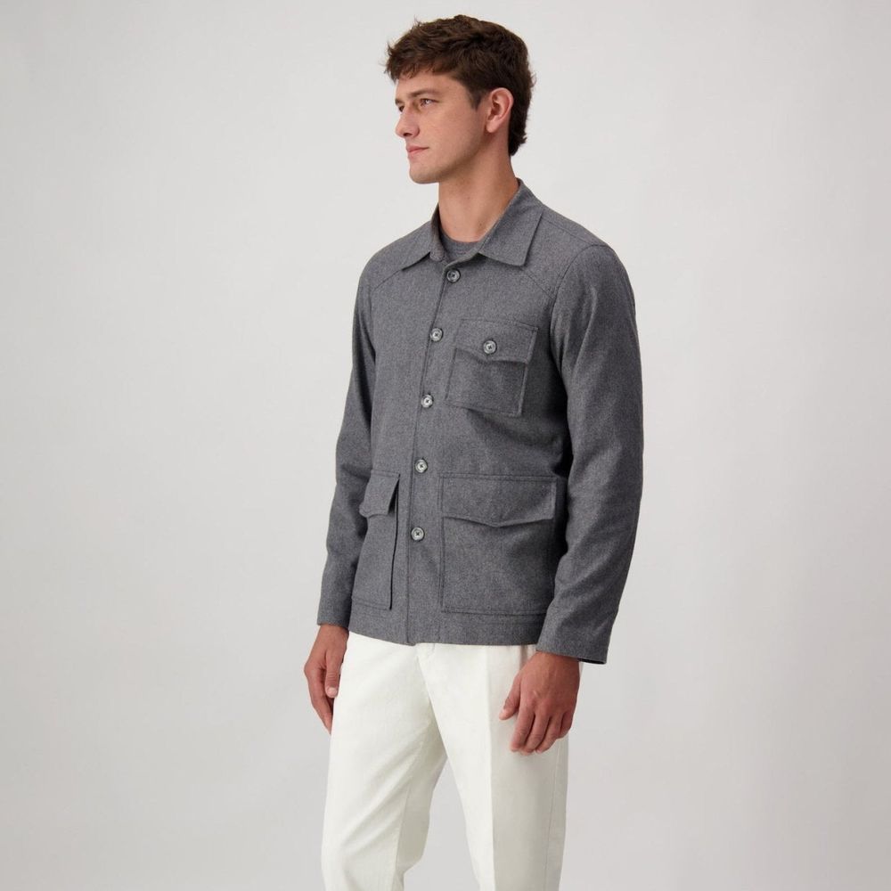 Autore Gray Cashmere Full-Length Jacket - Eljoys Fashion 