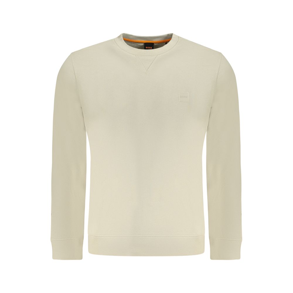 Hugo Boss Beige Cotton Men Sweatshirt - Eljoys Fashion 