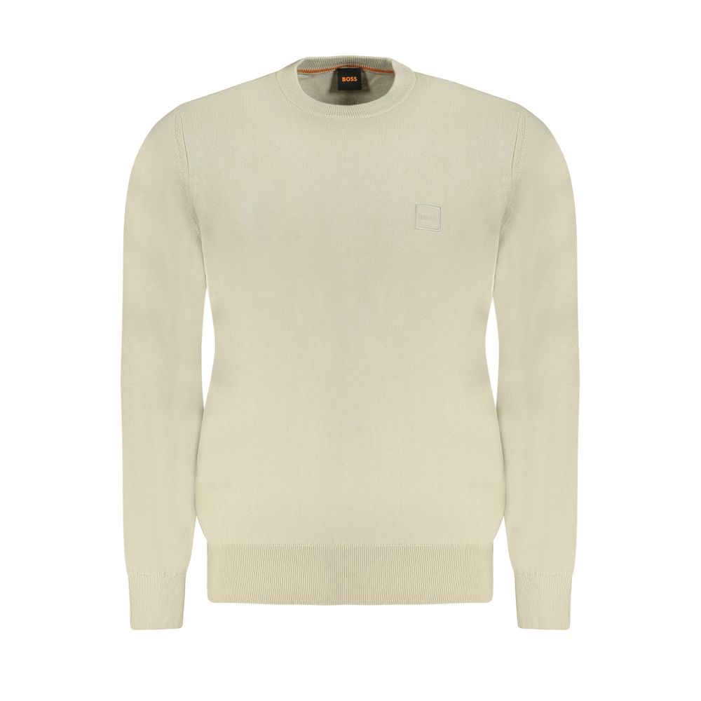 Hugo Boss Beige Cotton Men's Sweater - Eljoys Fashion 