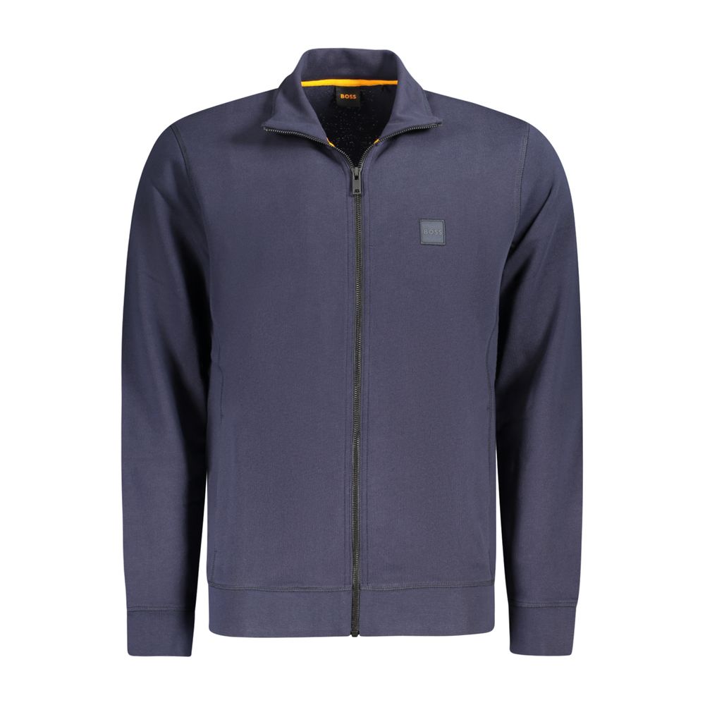 Hugo Boss Blue Cotton Men's Sweatshirt - Eljoys Fashion 