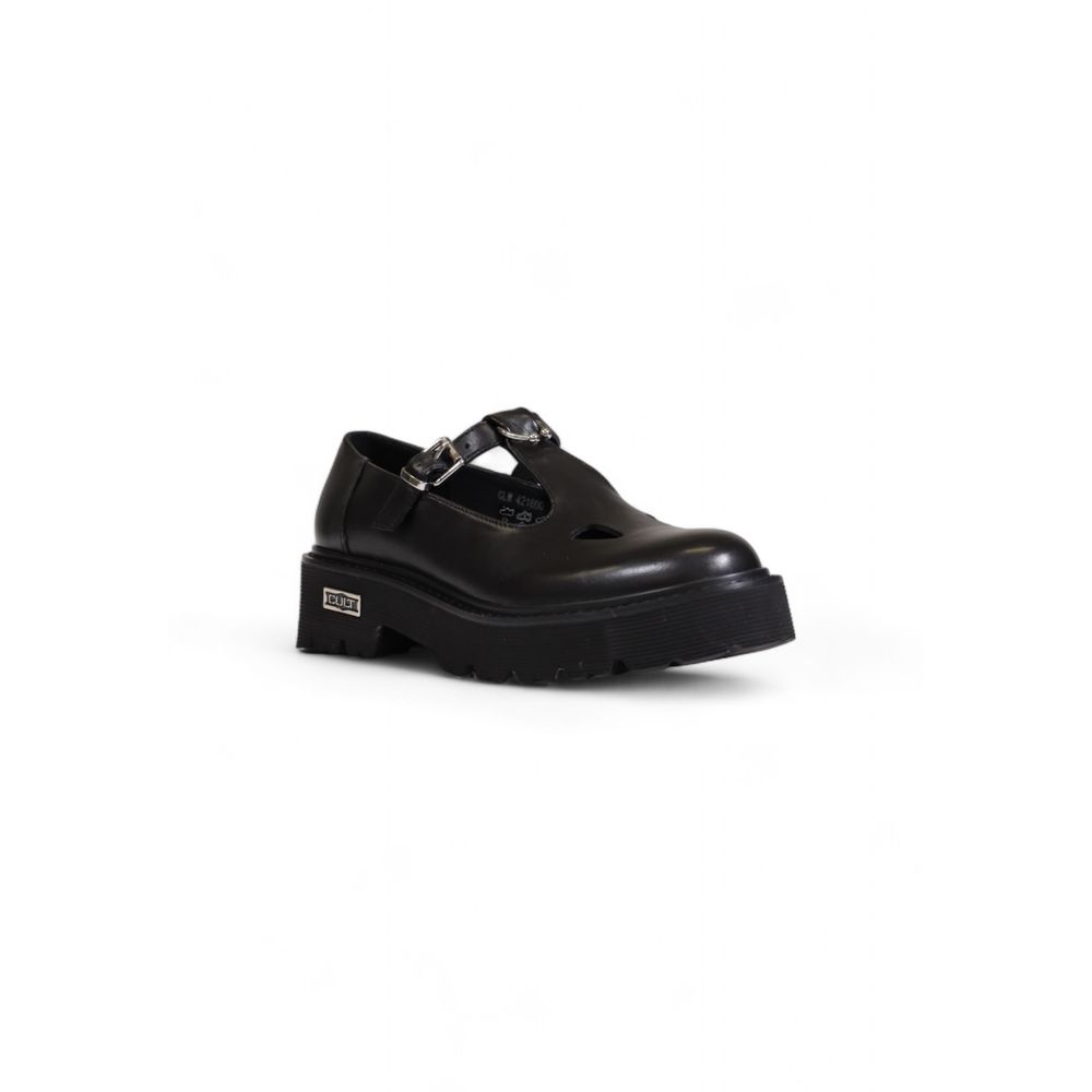 Cult Black Leather Platform Pumps - Eljoys Fashion 