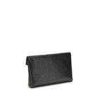 Saint Laurent Black Calf Leather Bos Taurus Clutch Bag - Eljoys Fashion 
