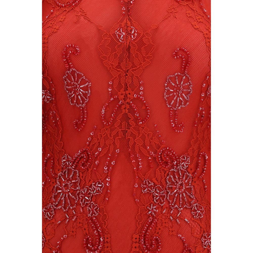 Blumarine Red Polyamide Cocktail Dress - Eljoys Fashion 