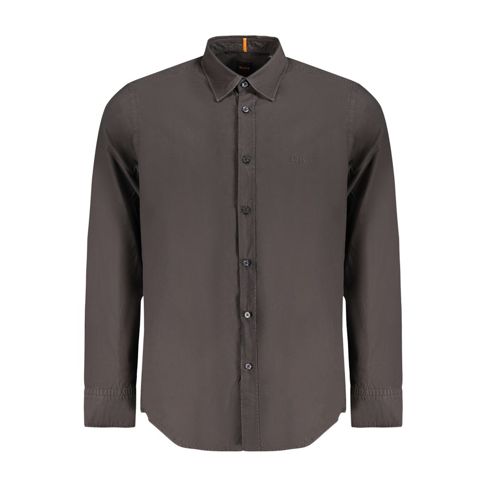 Hugo Boss Black Cotton Men's Shirt - Eljoys Fashion 
