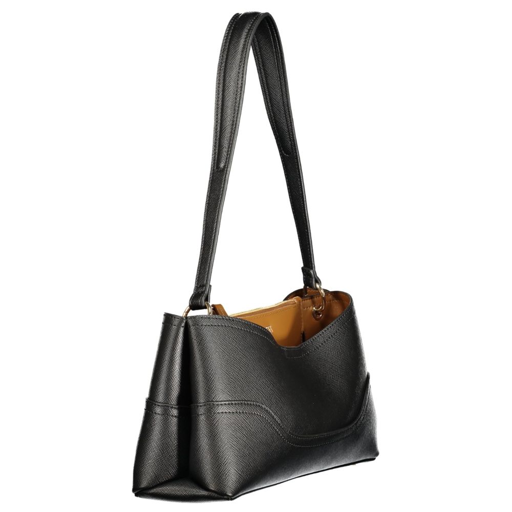 Twinset Nero Polyurethane Women Bag with Compartments and Central Pocket - Eljoys Fashion 