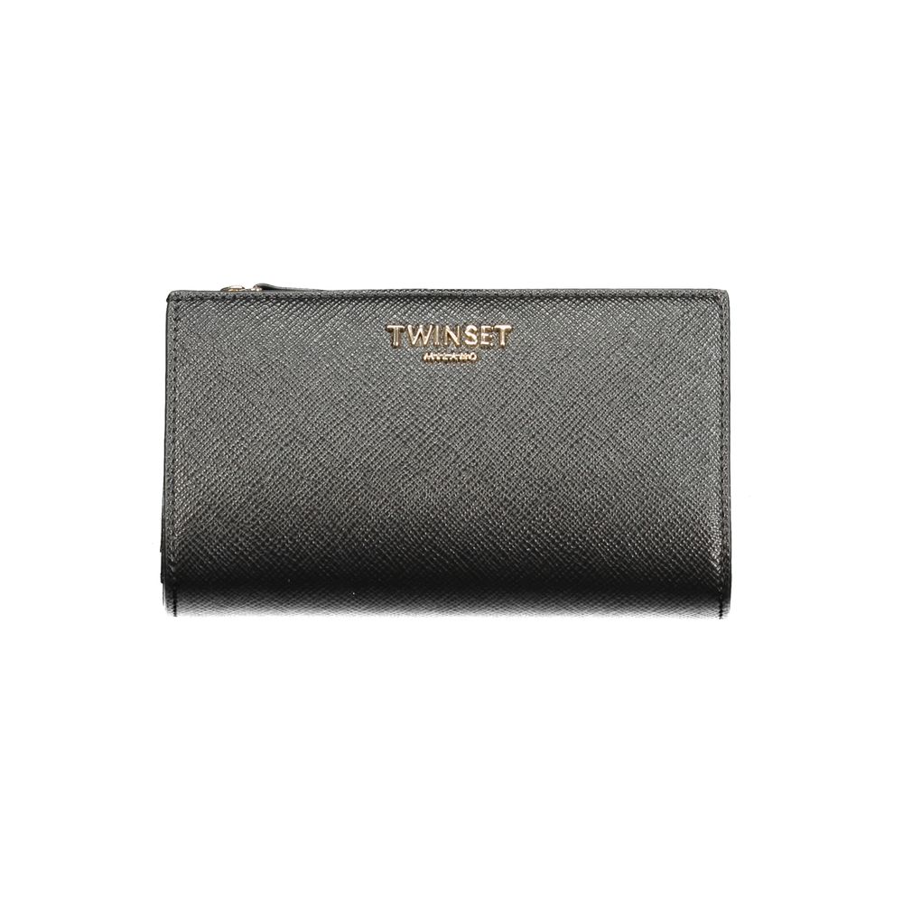 Twinset Black Polyurethane Women's Wallet - Eljoys Fashion 
