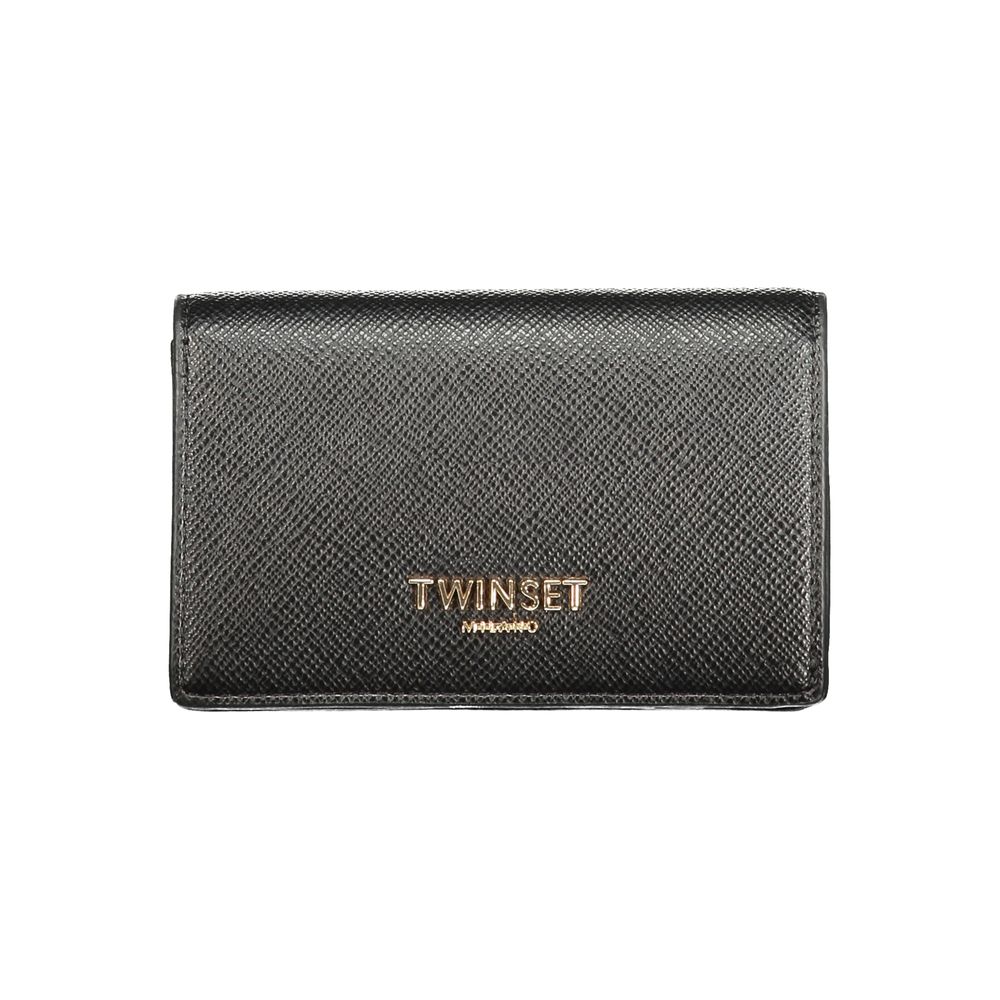 Twinset Black Polyurethane Women's Wallet - Eljoys Fashion 