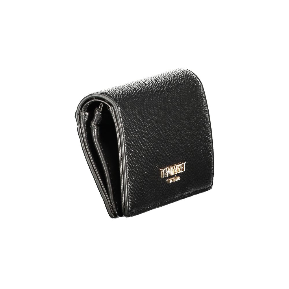 Twinset Black Polyurethane Women's Wallet - Eljoys Fashion 