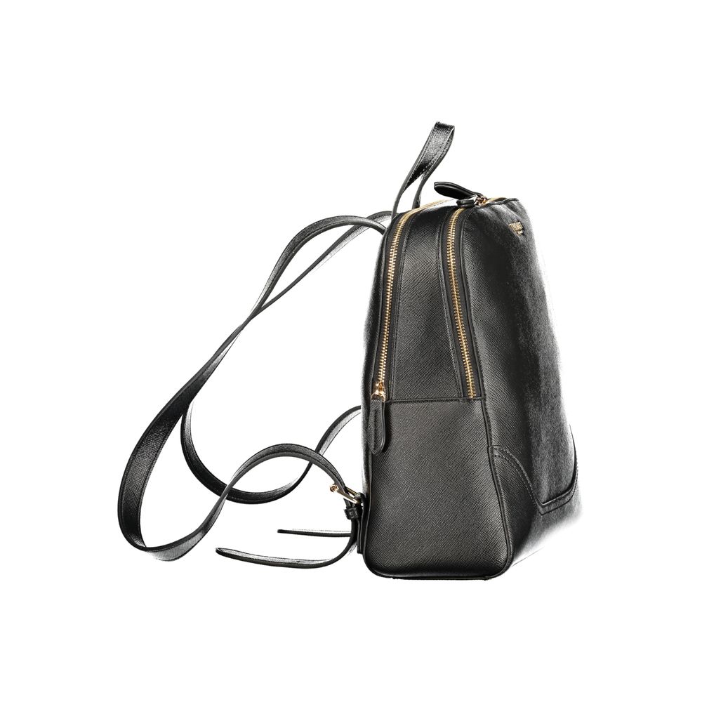 Twinset Black Polyurethane Women Backpack - Eljoys Fashion 