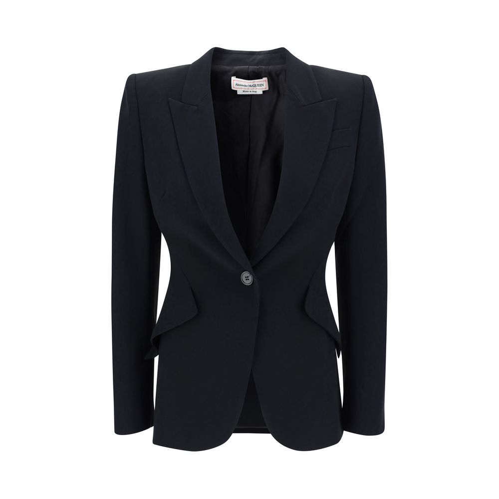 Alexander McQueen Black Acetate Blazer - Eljoys Fashion 