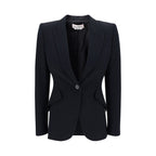 Alexander McQueen Black Acetate Blazer - Eljoys Fashion 