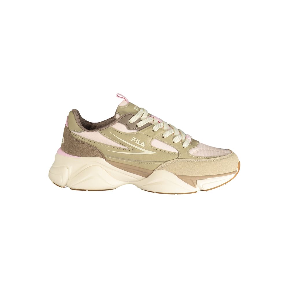 Fila Beige Polyurethane Women's Sneaker - Eljoys Fashion 