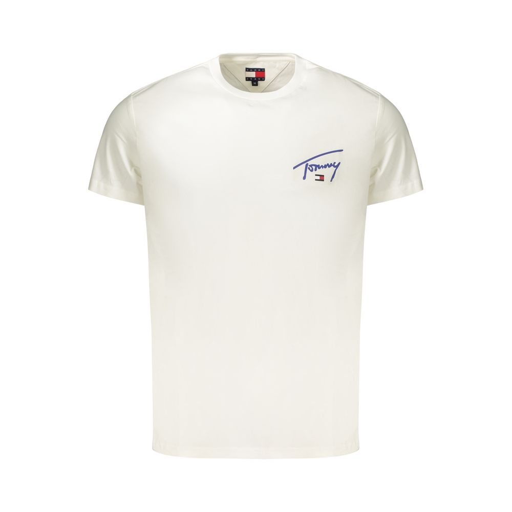 Tommy Hilfiger White Cotton Men's T-Shirt - Eljoys Fashion 