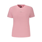 Tommy Hilfiger Pink Cotton Women's T-Shirt - Eljoys Fashion 