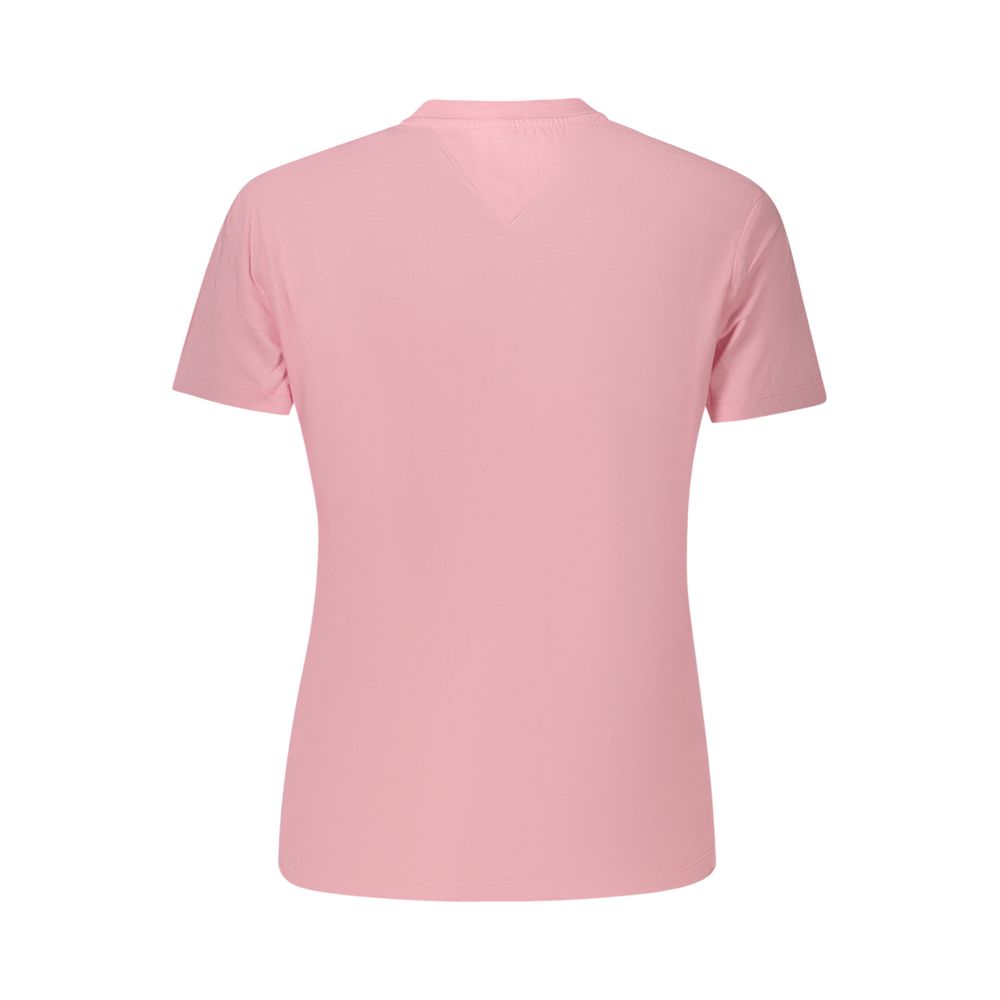 Tommy Hilfiger Pink Cotton Women's T-Shirt - Eljoys Fashion 