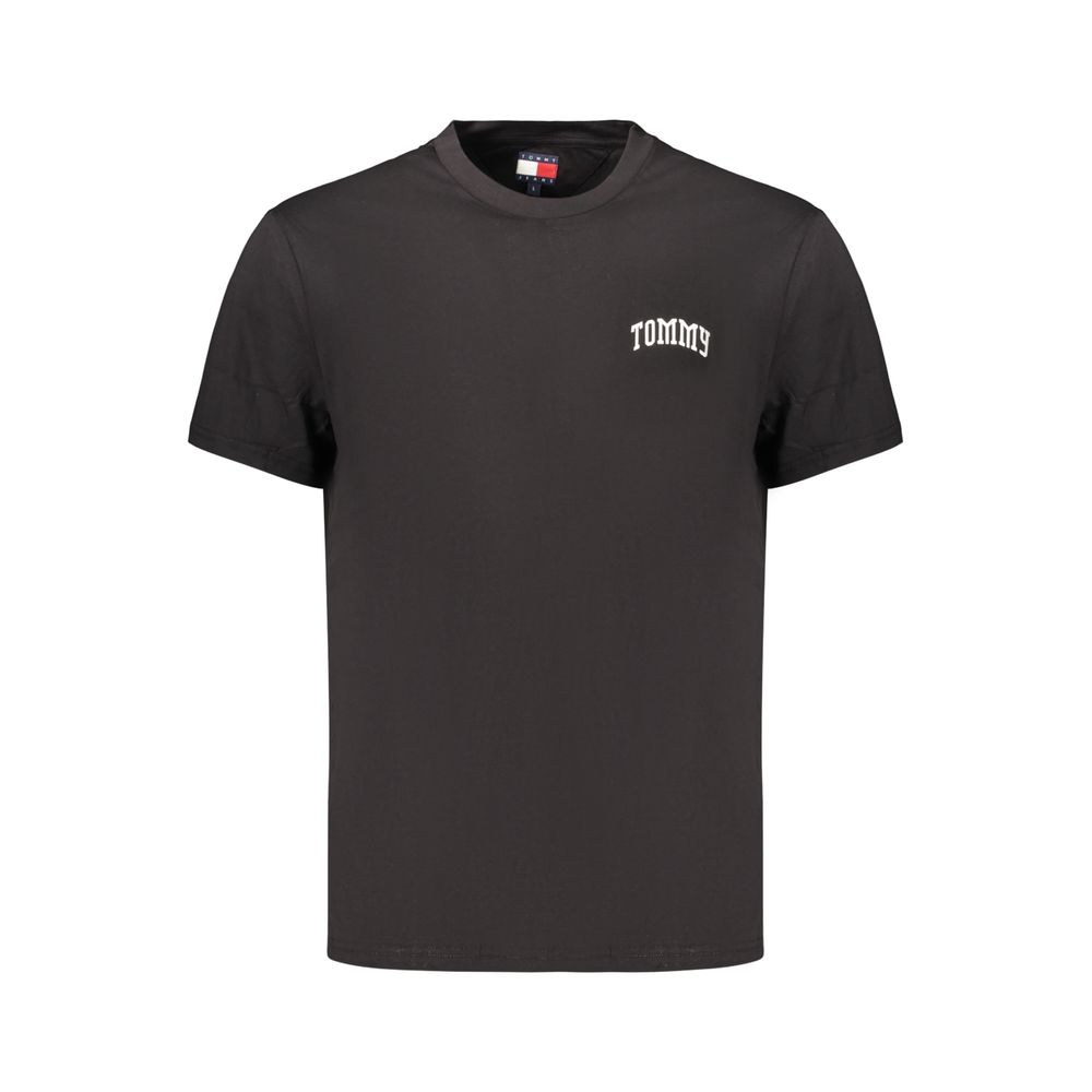 Tommy Hilfiger Black Cotton Men's T-Shirt - Eljoys Fashion 