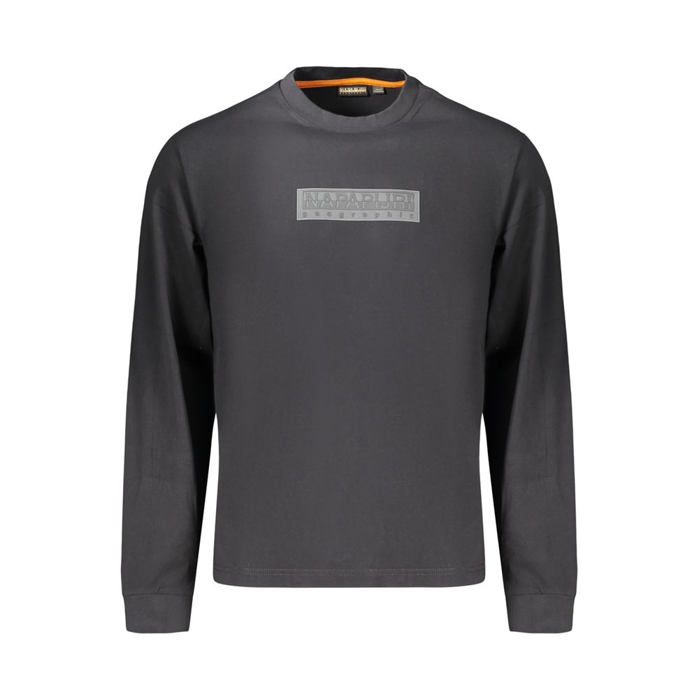 Napapijri Black Cotton Men's T-Shirt - Eljoys Fashion 
