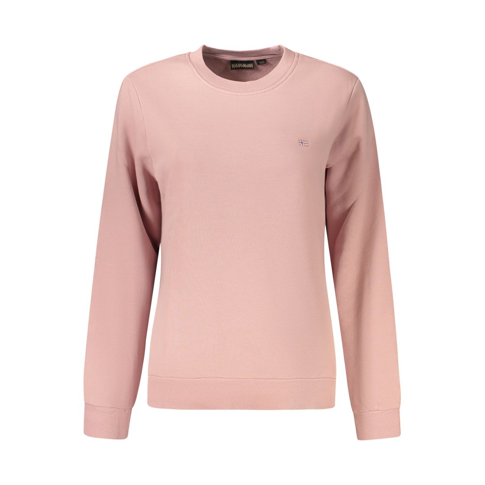 Napapijri Pink Cotton Women's Sweatshirt - Eljoys Fashion 