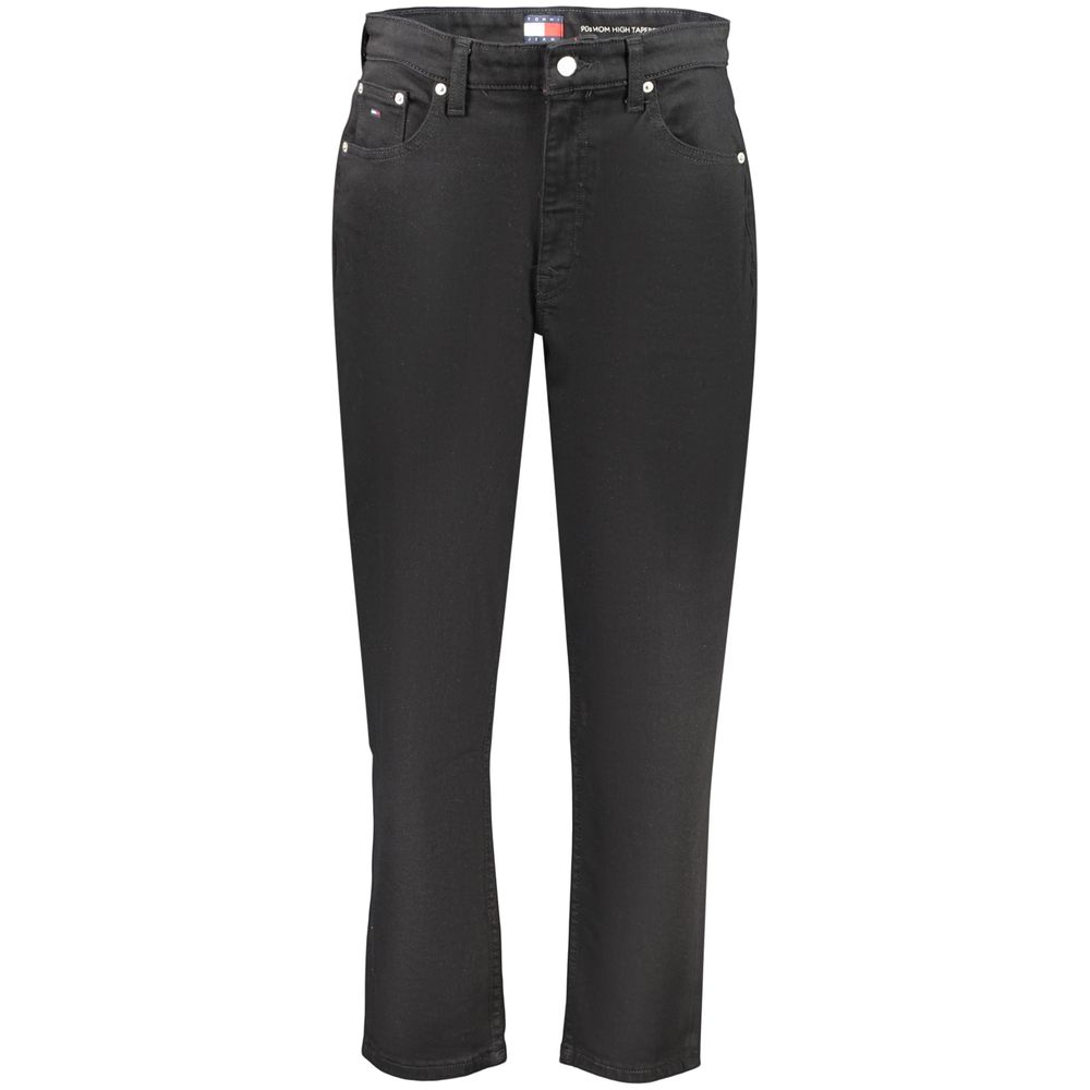 Tommy Hilfiger Black Cotton Mom Jeans - Eljoys Fashion 