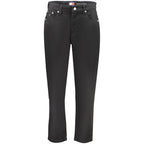 Tommy Hilfiger Black Cotton Mom Jeans - Eljoys Fashion 