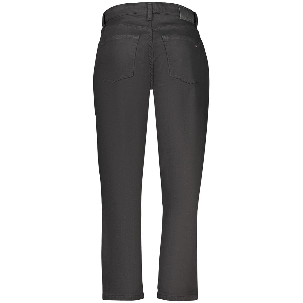 Tommy Hilfiger Black Cotton Mom Jeans - Eljoys Fashion 