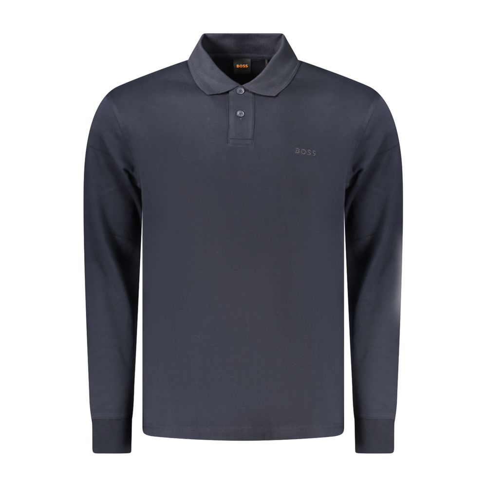 Hugo Boss Blue Cotton Polo Shirt - Eljoys Fashion 