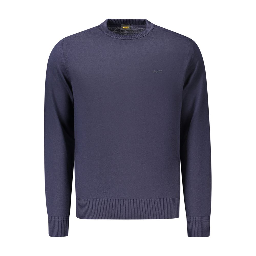 Hugo Boss Blue Wool Sweatshirt - Eljoys Fashion 