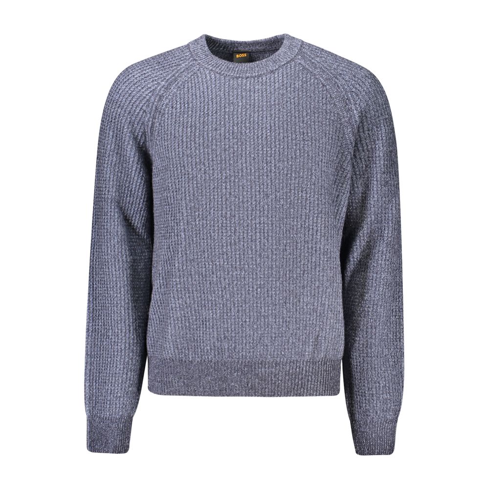 Hugo Boss Blue Wool Sweatshirt - Eljoys Fashion 