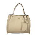 Guess Jeans Beige Polyethylene Handbag - Eljoys Fashion 