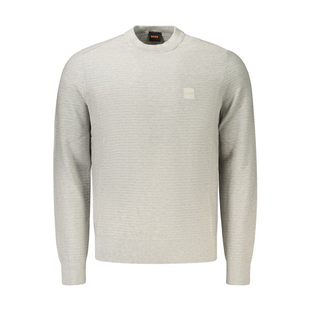 Hugo Boss Gray Cotton Sweatshirt - Eljoys Fashion 