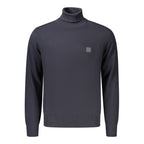 Hugo Boss Blue Cotton Turtleneck - Eljoys Fashion 