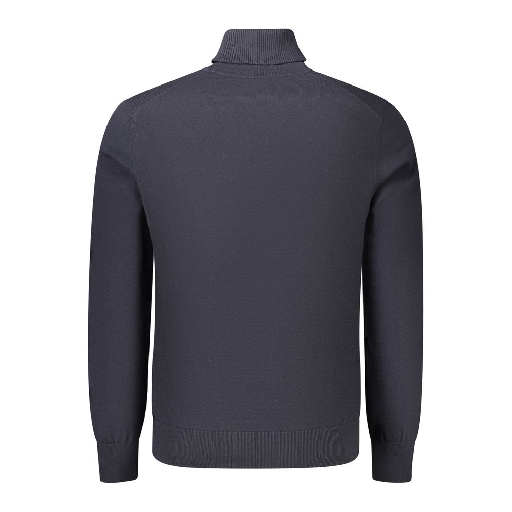 Hugo Boss Blue Cotton Turtleneck - Eljoys Fashion 