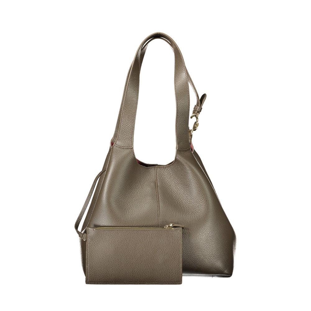 Coccinelle Brown Leather Handbag - Eljoys Fashion 