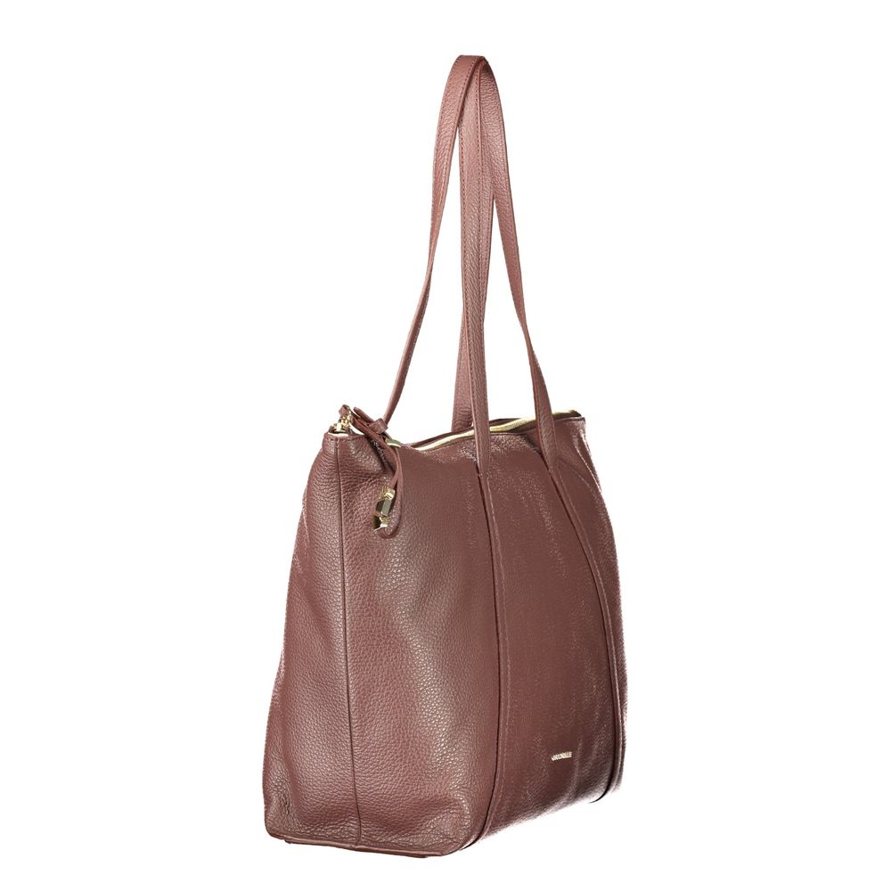 Coccinelle Brown Leather Handbag - Eljoys Fashion 