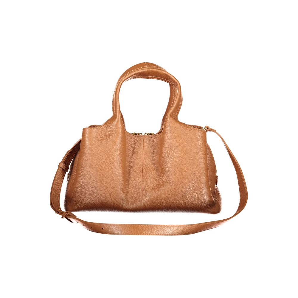 Coccinelle Brown Leather Handbag - Eljoys Fashion 