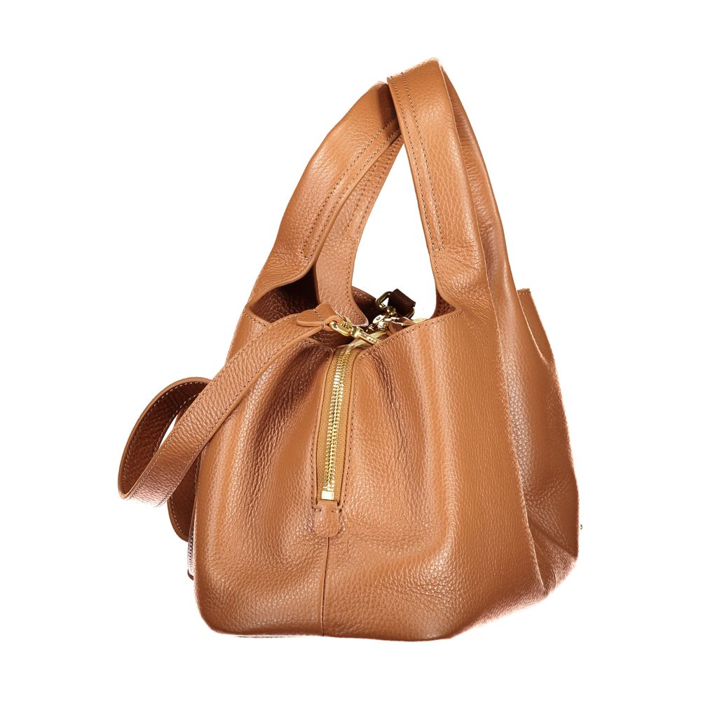 Coccinelle Brown Leather Handbag - Eljoys Fashion 