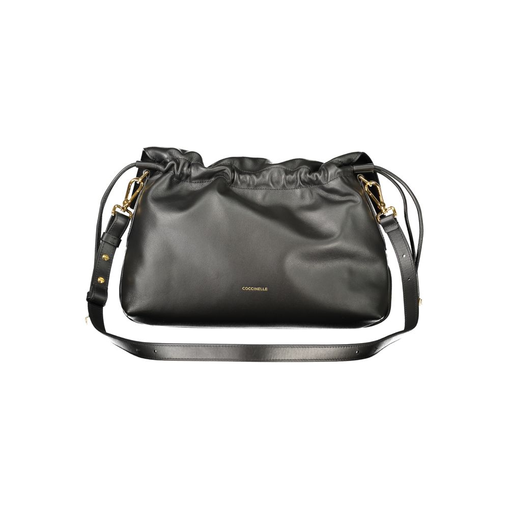 Coccinelle Black Leather Handbag - Eljoys Fashion 