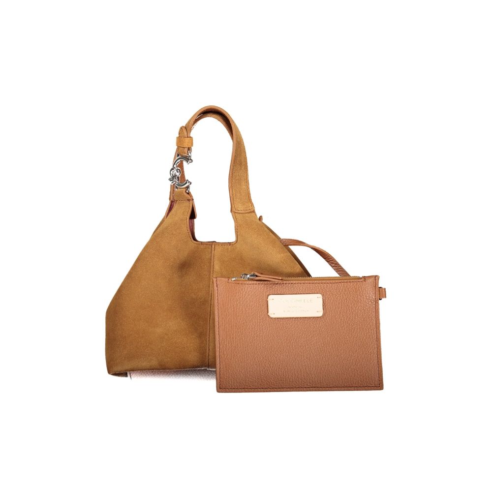 Coccinelle Brown Leather Handbag - Eljoys Fashion 