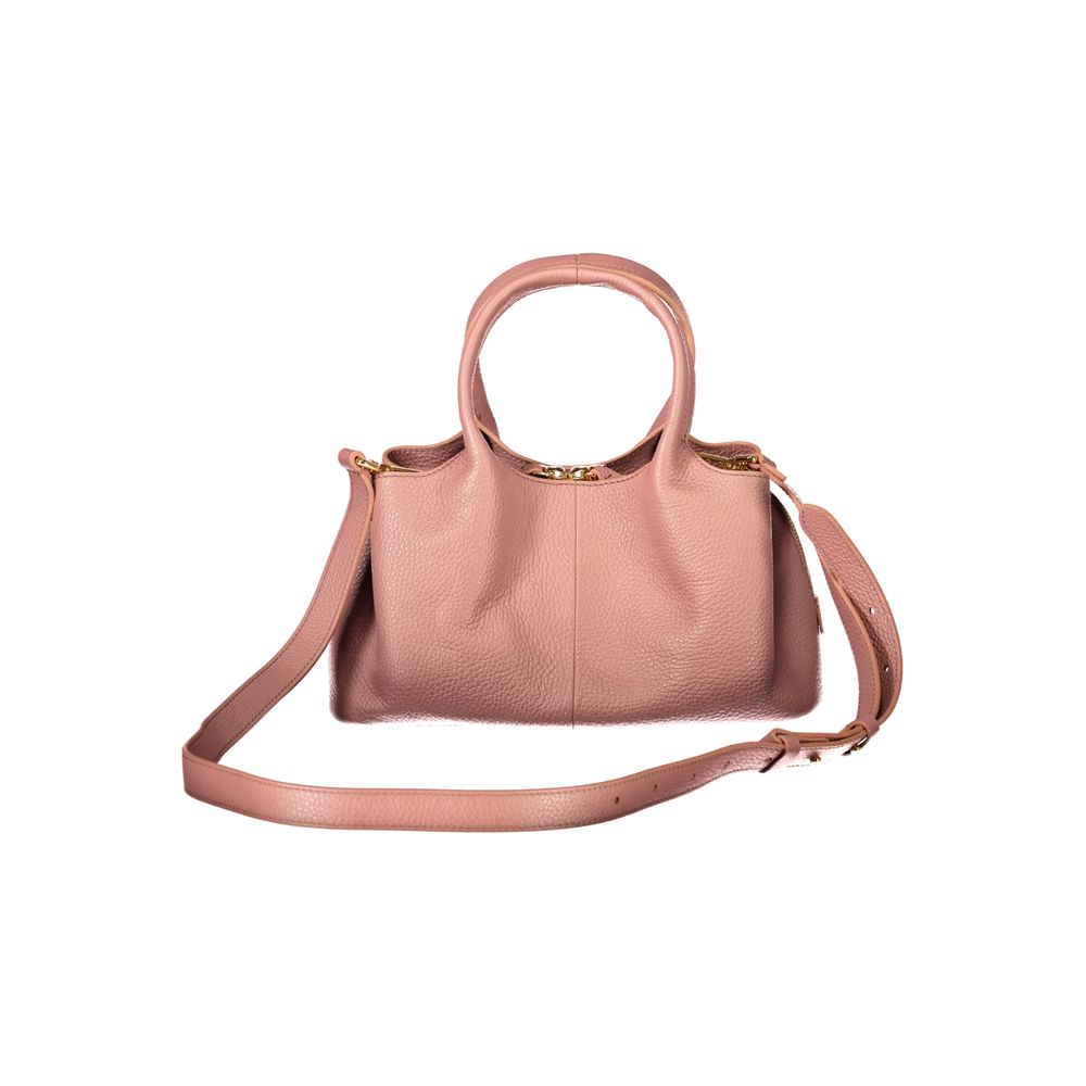 Coccinelle Pink Leather Handbag - Eljoys Fashion 