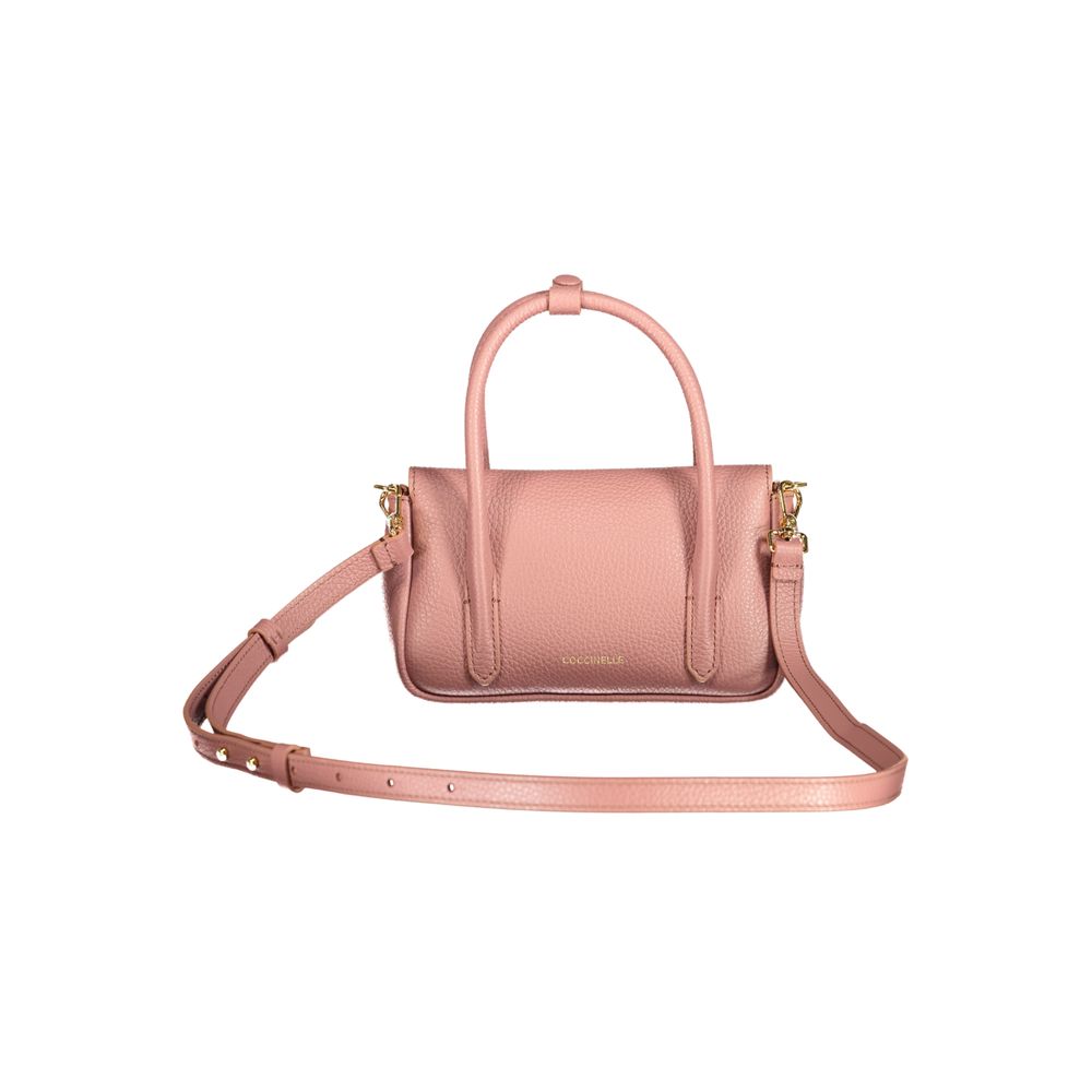 Coccinelle Pink Leather Handbag - Eljoys Fashion 