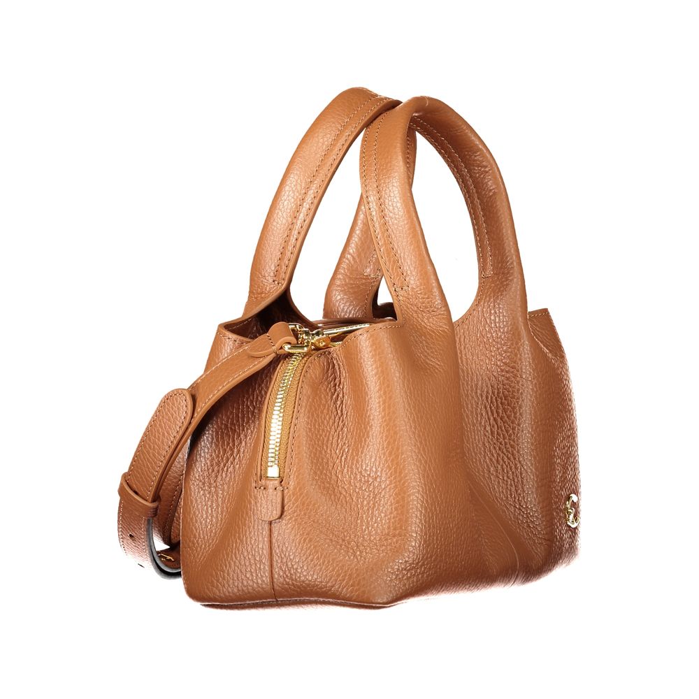 Coccinelle Brown Leather Handbag - Eljoys Fashion 