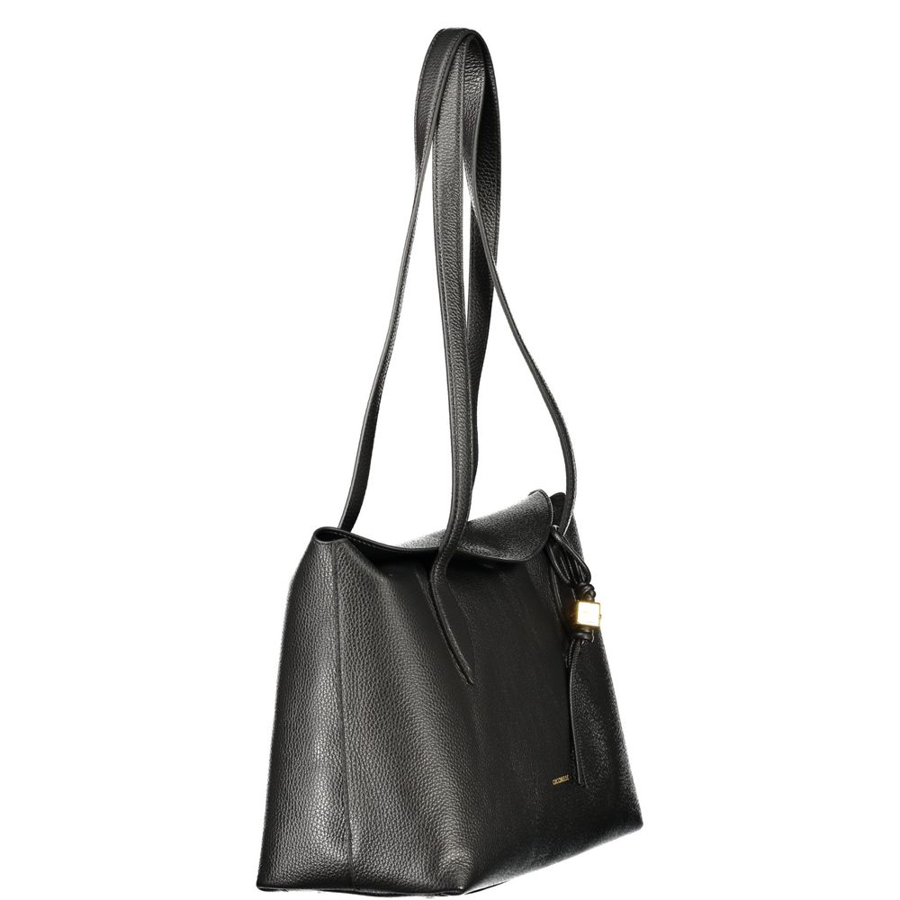 Coccinelle Black Leather Handbag - Eljoys Fashion 