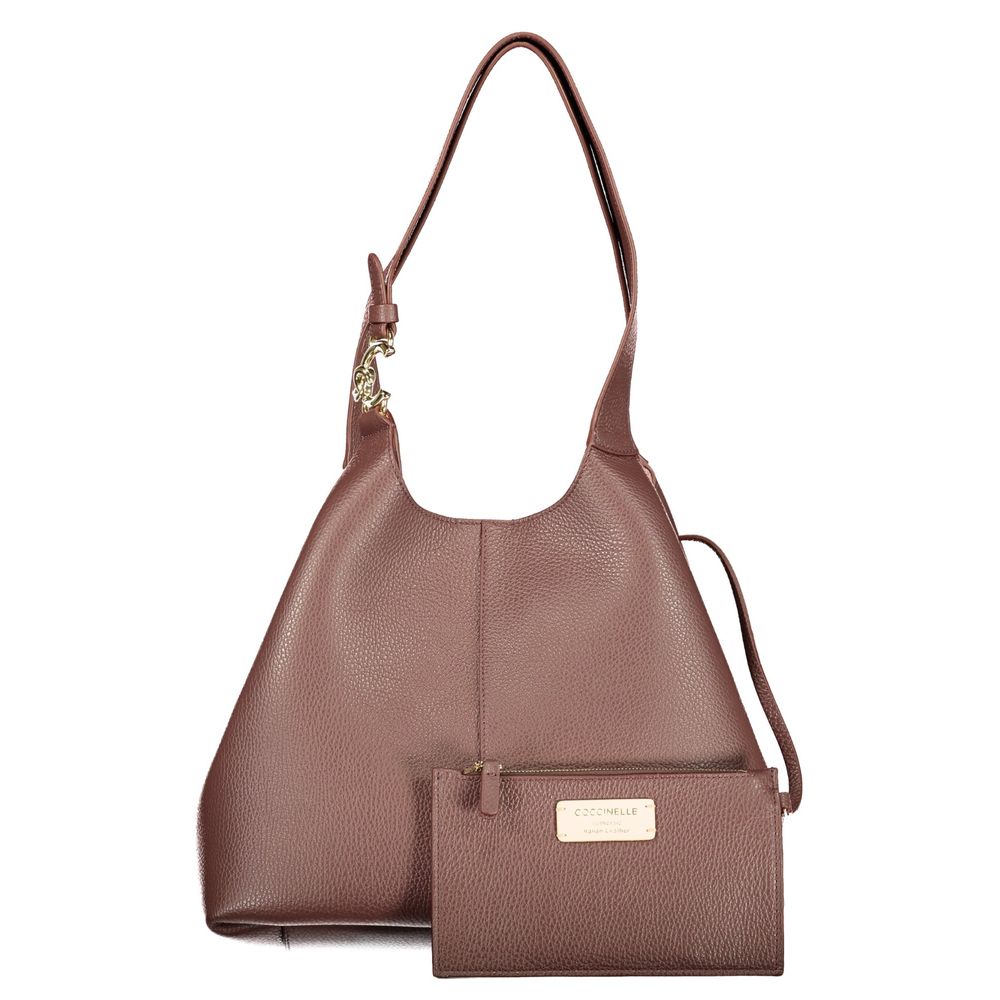 Coccinelle Brown Leather Handbag - Eljoys Fashion 