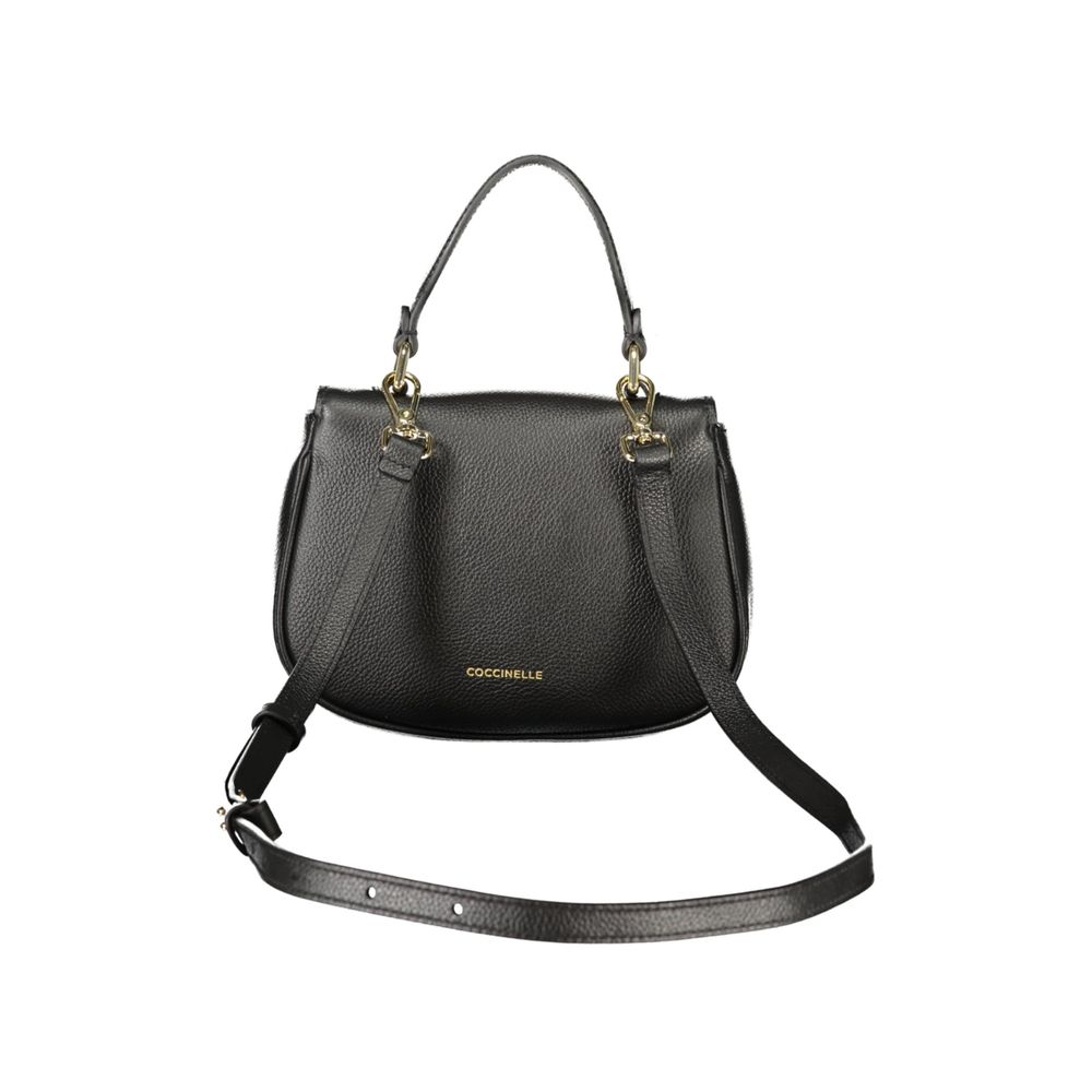 Coccinelle Black Leather Handbag - Eljoys Fashion 