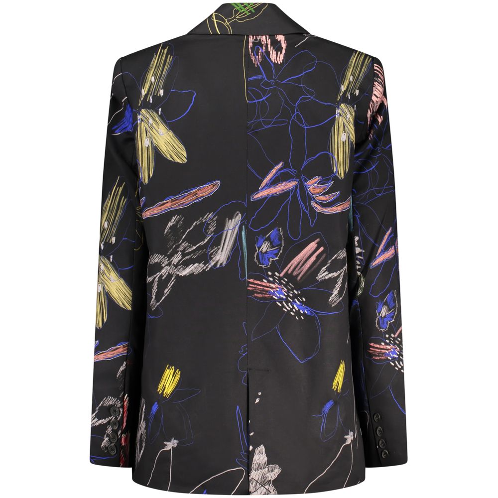 Desigual Black Cotton Blazer - Eljoys Fashion 