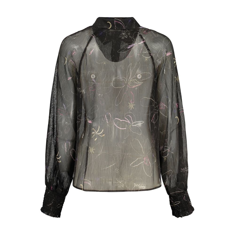 Desigual Black Polyester Blouse - Eljoys Fashion 