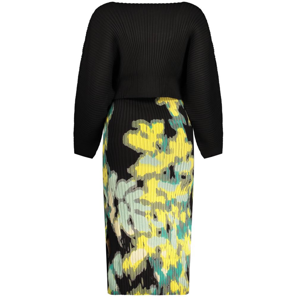 Desigual Black Polyester Casual Dress - Eljoys Fashion 