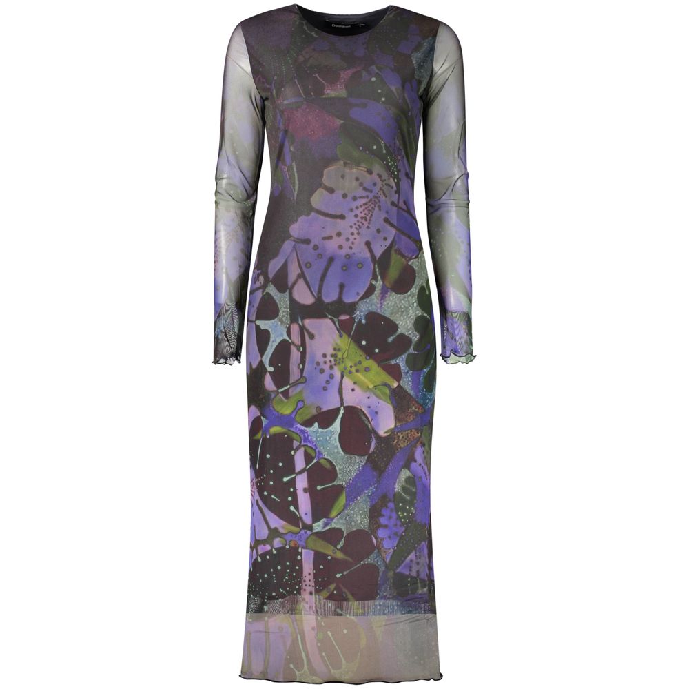 Desigual Purple Polyester Casual Dress - Eljoys Fashion 