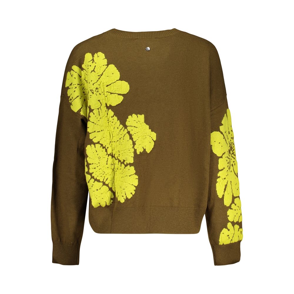 Desigual Green Wool Sweatshirt - Eljoys Fashion 