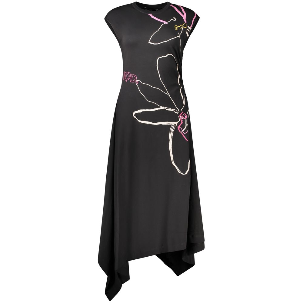 Desigual Black Cotton Casual Dress - Eljoys Fashion 